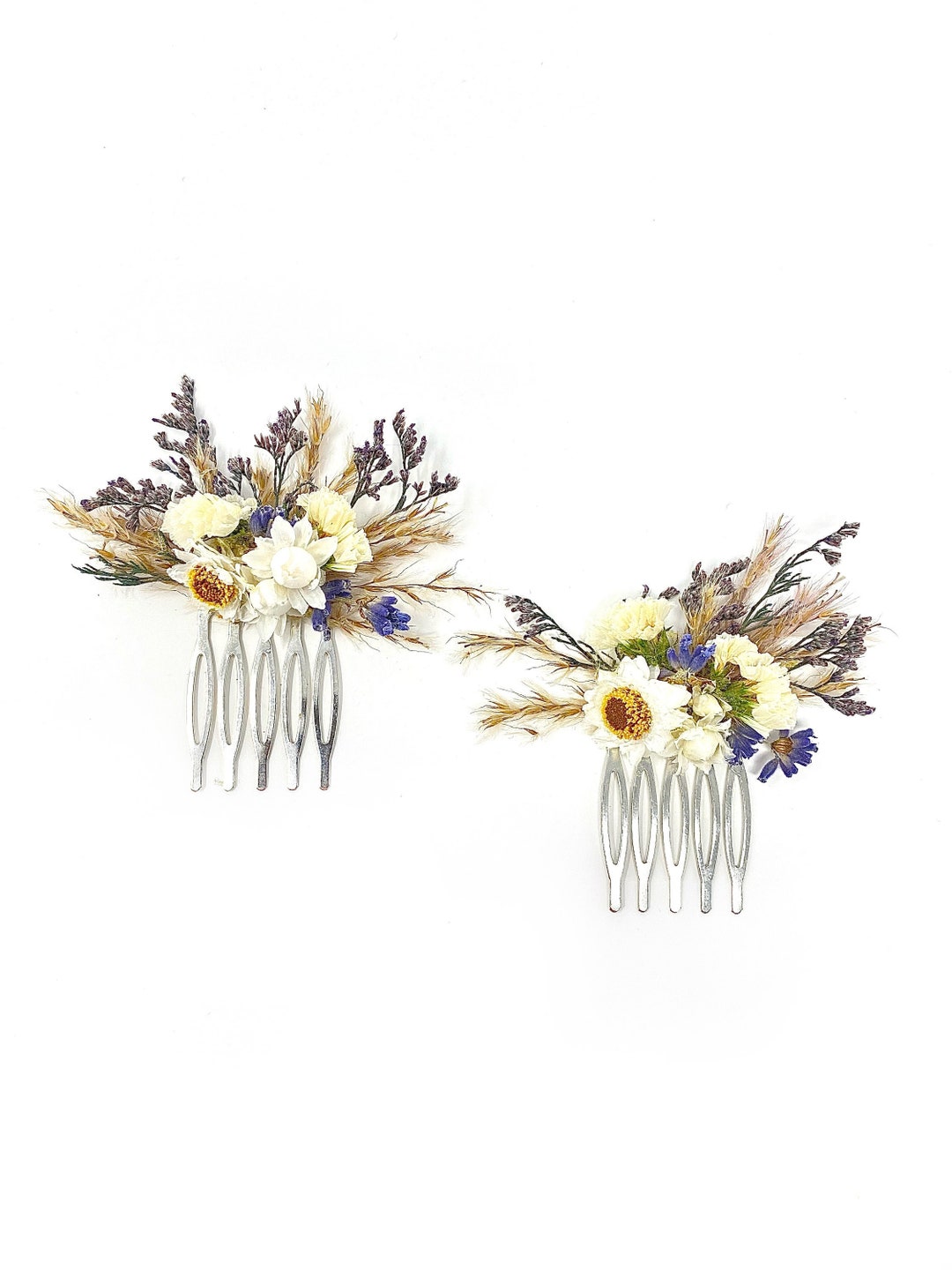 Mini Hair Combs Wedding Accessories Dried Flowers Hair Etsy