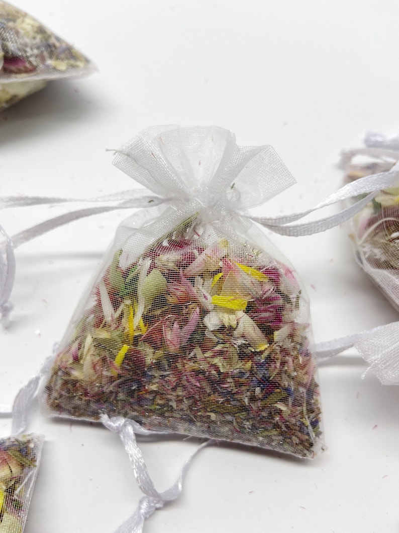 Confetti Bags Dried Flowers Bags Flower Confetti Sachets Etsy