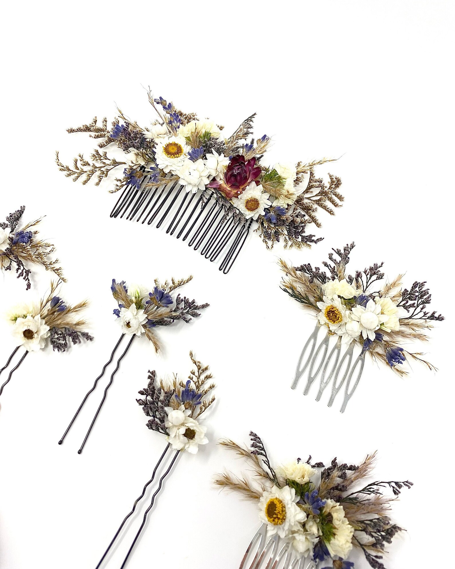 Hair Comb Hair Pins Wedding Accessory Floral Comb Etsy