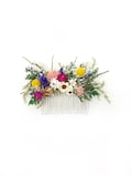 Colorful Dried Flower Hair Comb, Wedding Bridal Hair Clip