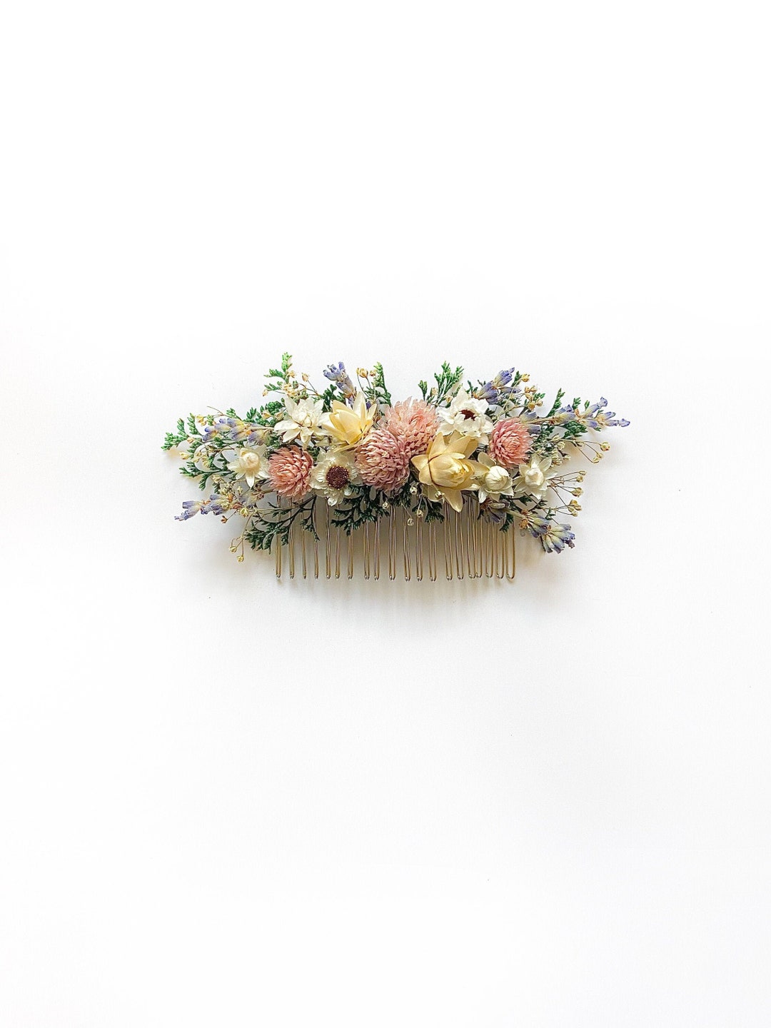 Hair Comb, Hair Pins, Dried Flowers, Preserved, Floral Comb, Hair Clip