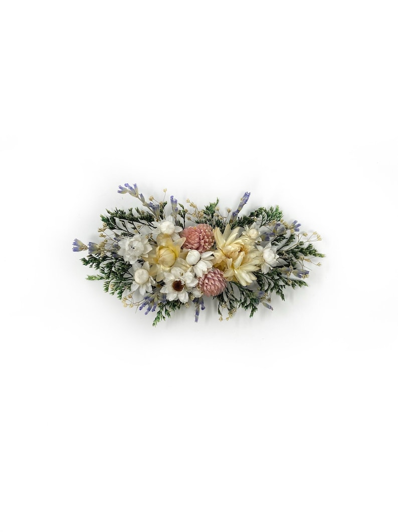 Hair Comb, Hair Pins, Dried flowers, Preserved, Floral Comb, Hair Clip Accessories, Wedding Accessory, Simple, Fairy, Spring, Prom, Bridal image 6