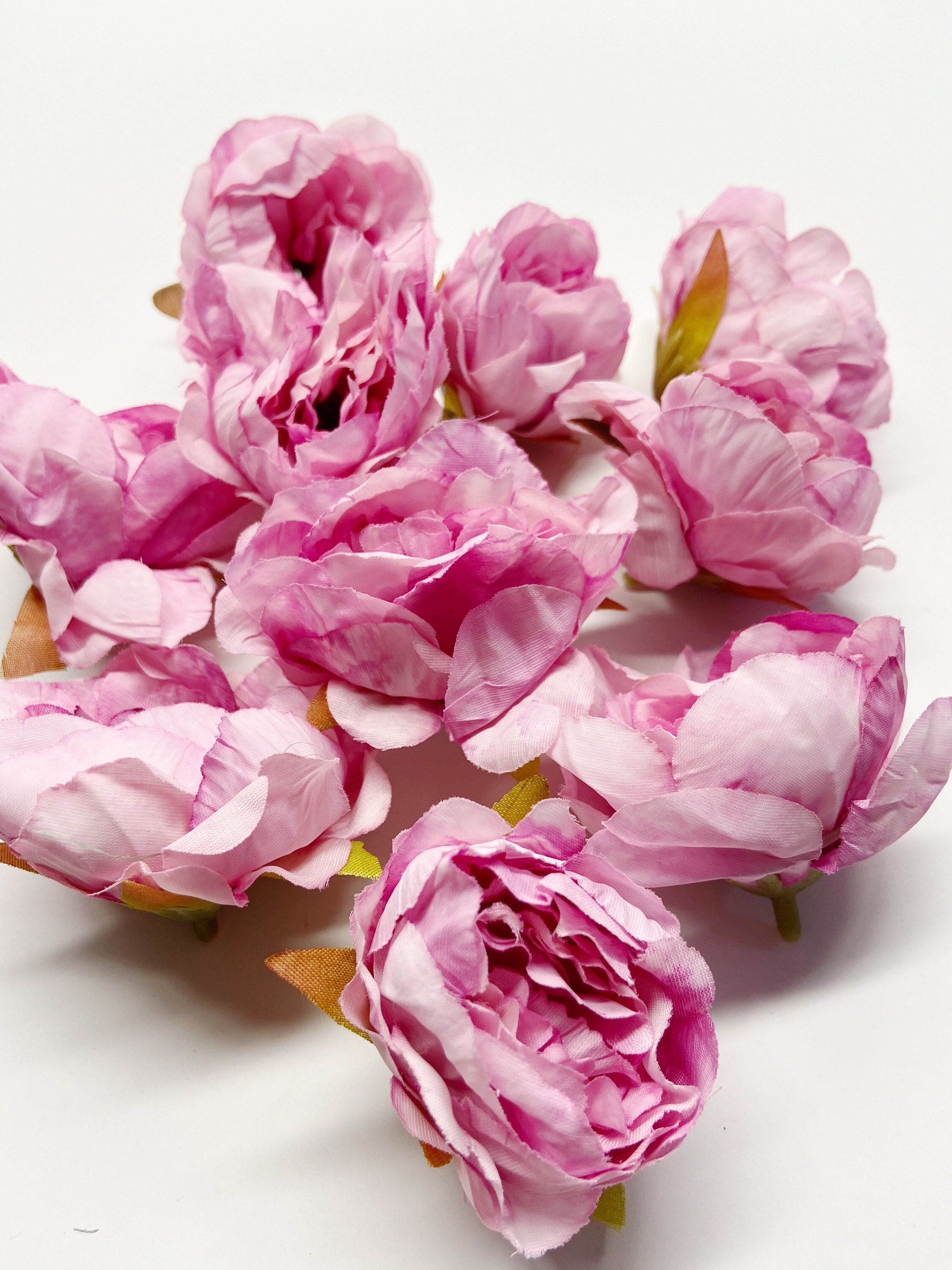 10 Faux Flowers, 011 Fake Flowers, spring color, Flower heads, Flowers