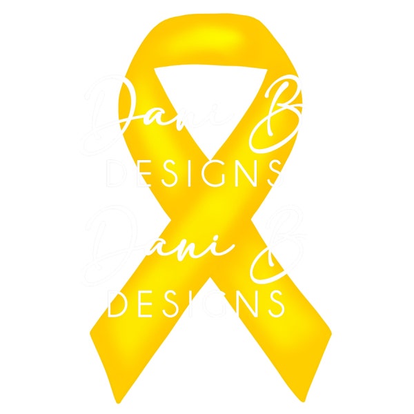 yellow ribbon | digital download | sublimation design | hand drawn | printable | artwork | digital file | hand lettered