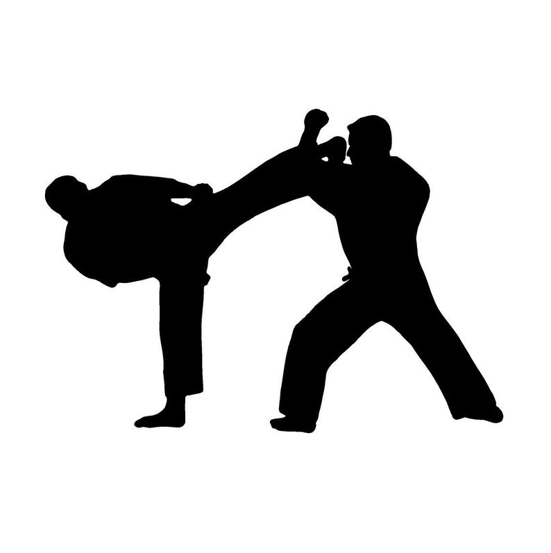 Martial Arts Peel Off stickers for card-making and crafts