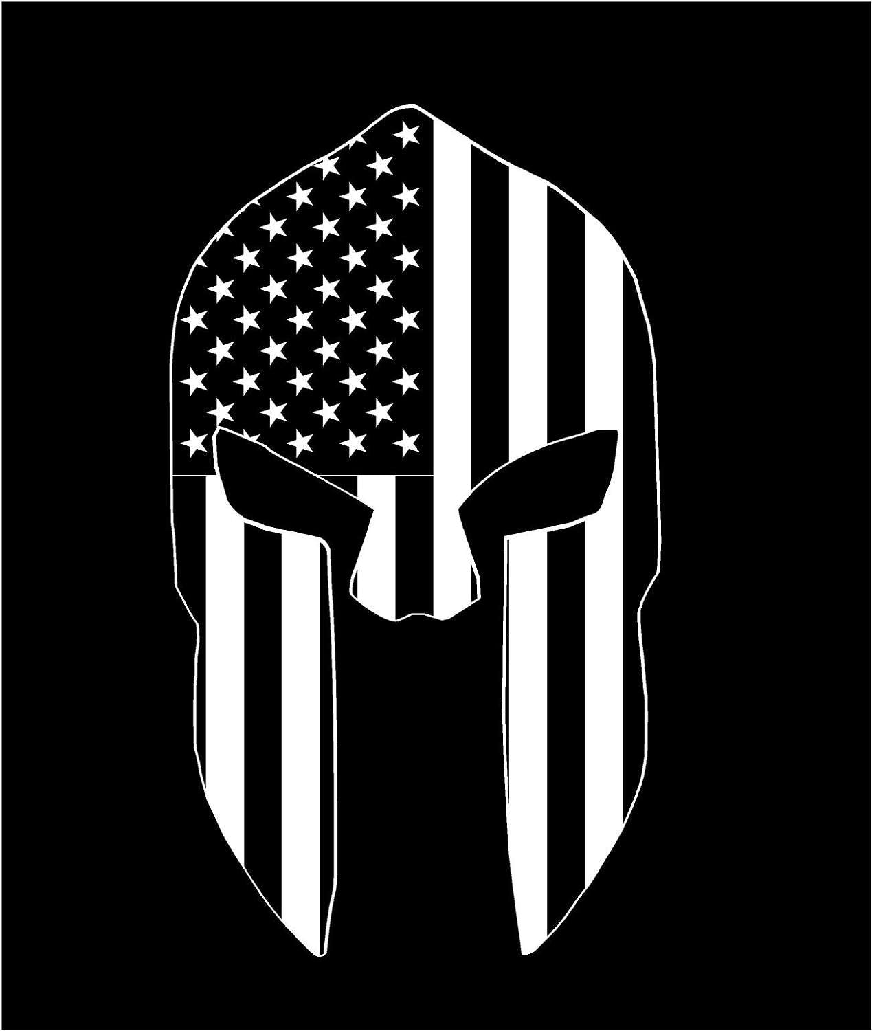 Spartan Decal Car Decal Spartan Helmet Decal Spartan Flag Etsy