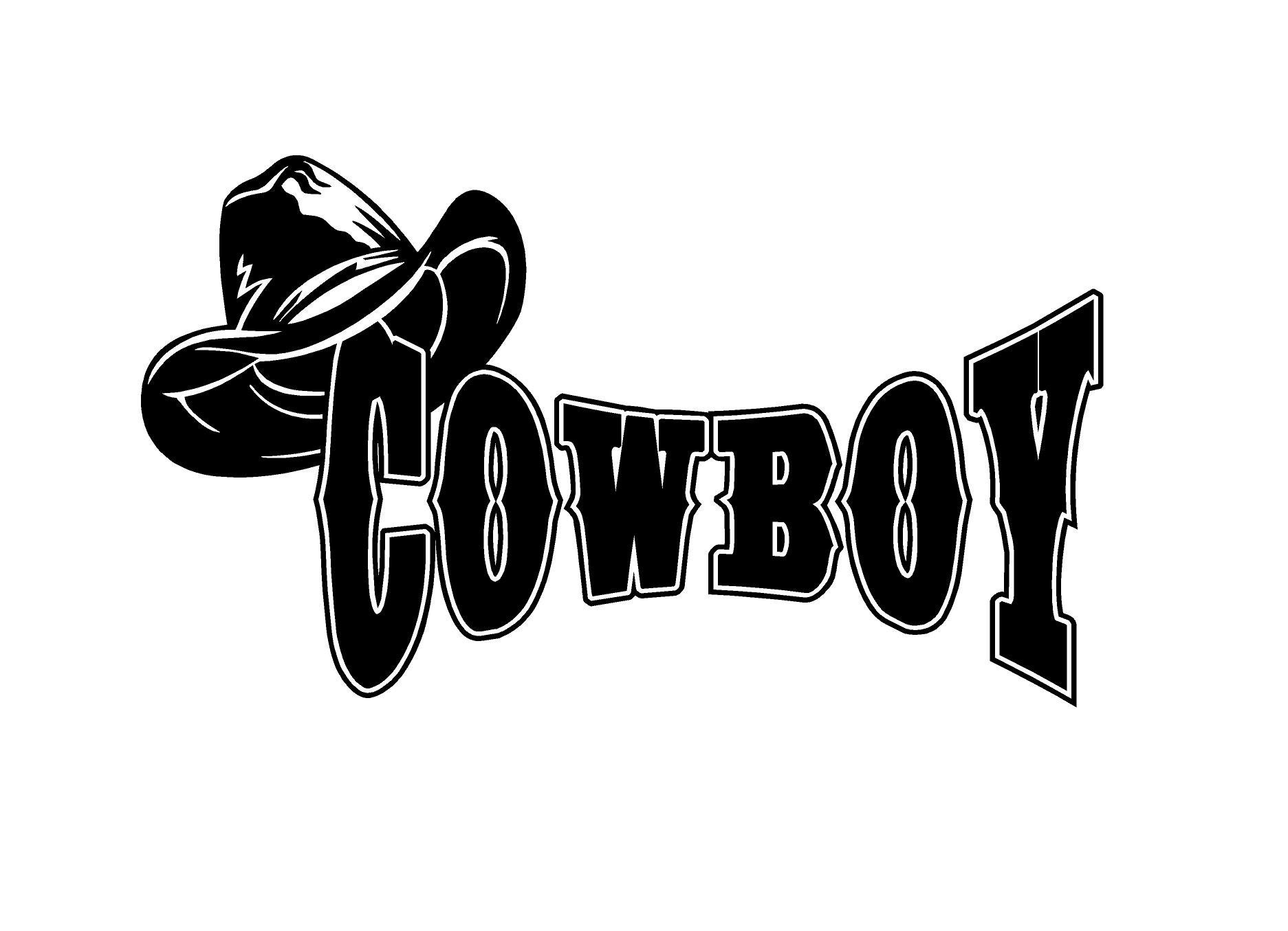 Cowboy Decal Cowboy Car Decal Cowboy Vinyl Decal Cowboy Etsy