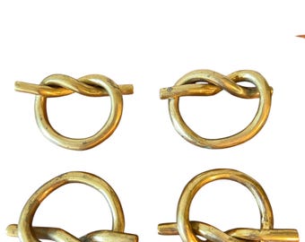 Vintage Brass Knot Napkin Rings Set 4 Multiples Available