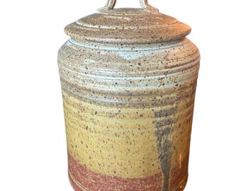 Vintage Studio Pottery David and Leanne Stewart Coverd Pot