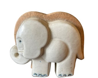 Vintage 1978 Lisa Larson Noah’s Ark Gustavsberg Elephant Couple Ceramic Pottery
