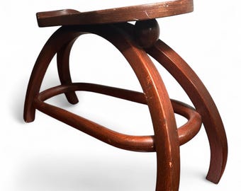 Antique THONET Beech Shoe Stool Josef Hoffman Vienna