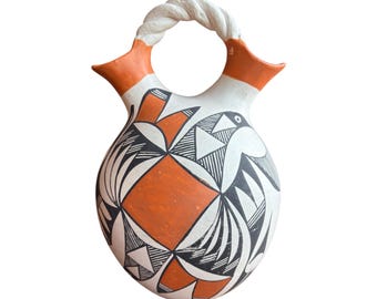 Eva Histia Acoma Indian Pueblo New Mexico Wedding Pot