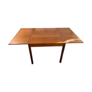 Mid Century Modern Danish Teak Expanding Dining Table 67” with leaves Made in Denmark
