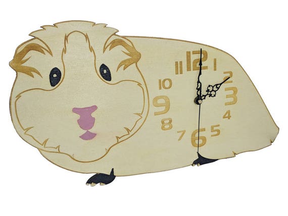 Guinea Pig Guinea Pig Clock Cute Wall Clock Guinea Pig Etsy