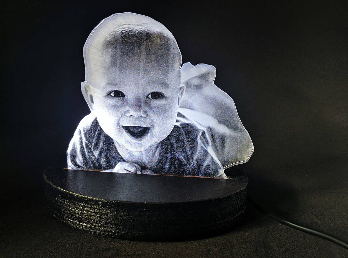 Personalisierte Foto-Lampe LED-Lampe gravierte leicht | Etsy