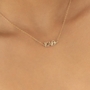 SORORITY GREEK LETTER pendant necklace • chi omega kappa gamma theta alpha phi zeta pi sigma xi delta tau psi omicron epsilon nu• NECC3AGMIp