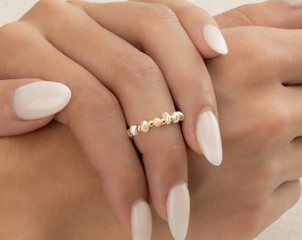 Pearl Ring Toe Ring Stretch Midi Ring Bridal Jewelry Beach Weddings Custom Bridesmaid s Pearl Jewelry Friendship  Girlfriend Mom