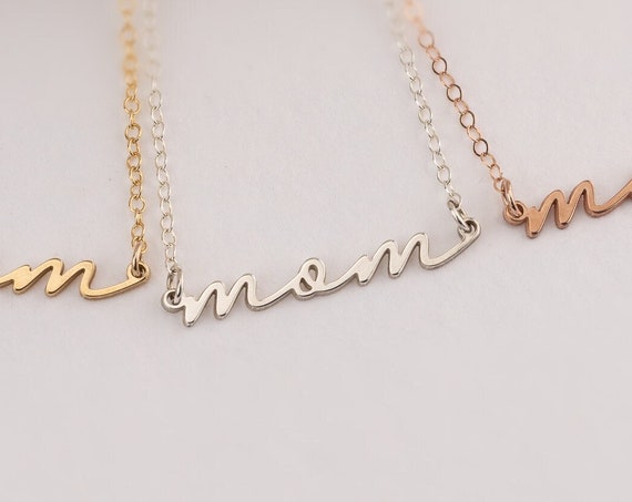 Name Necklace | Mom Necklace | Mama Necklace | Name Jewelry | Personalized Jewelry Sterling Silver Gold Filled Rose Gold Filled Gift for Mom