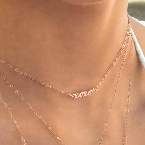 XOXO PERSONALIZED NAME necklace • perfect gift for her • bachelorette bridal shower engagement wedding gift • water resistant • NECC3BRCCp