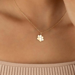 CAT PAW PRINT pendant necklace • perfect gift for cat mom pet lover • cat charm kitten charm • pet memorial gift • gift for her NECC3PCBM