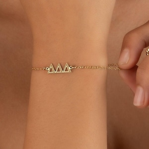 SORORITY GREEK LETTER bracelet • Kappa Delta Gamma Phi Mu Alpha Theta Pi Beta Chi Omega Zeta bid day rush • big little sister • BRCC3ADMIp