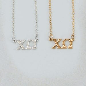 SORORITY GREEK LETTER pendant necklace • chi omega kappa gamma theta alpha phi zeta pi sigma xi delta tau psi omicron epsilon nu• NECC3AAMIp