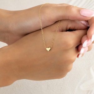 FLOATING HEART NECKLACE • waterproof • 14k gold filled or sterling silver • dainty love pendant • anniversary gift