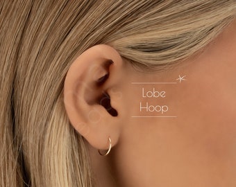 Tiny Thin Simply Hoop Earrings Small Seamless Twist Hoops Nickel Free Gold Filled Sterling Silver Rose Gold Filled Babies Children Sports