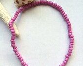 Pink Anklet Beaded Anklet Stretch Anklet Boho Anklet Beaded Anklet Beach Ankle Bracelet Breast Cancer Awareness Gift Gift for Her Valentines