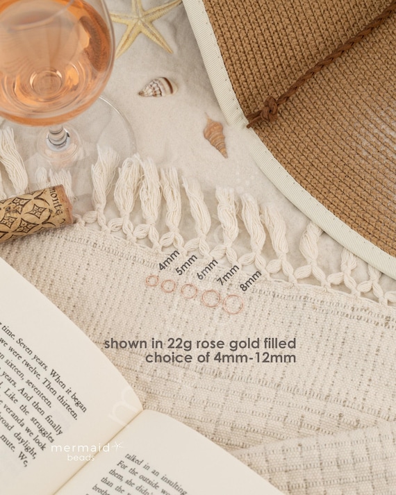 NOSE RING • waterproof • tiny seamless twist open hoop • 14k gold filled, rose or sterling silver