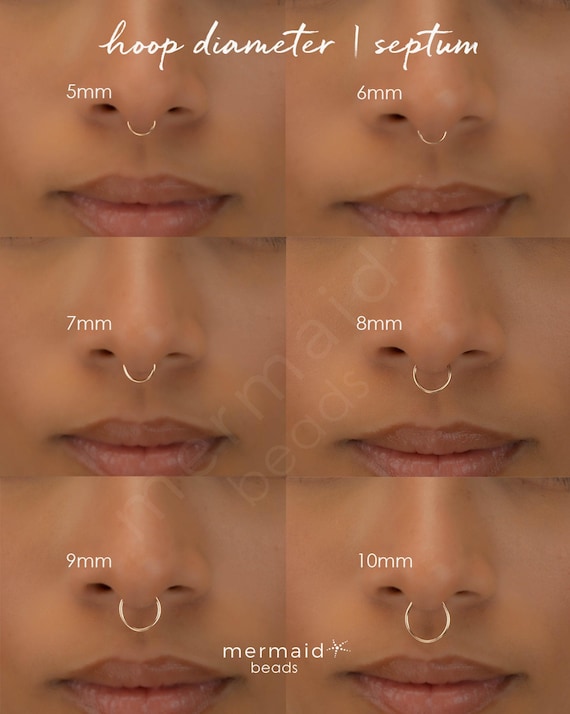 SEPTUM RING • seamless nose ring hoop • gold septum piercing • rose gold sterling silver • thin endless twist hoops • 22g 20g 18g • PISHBK