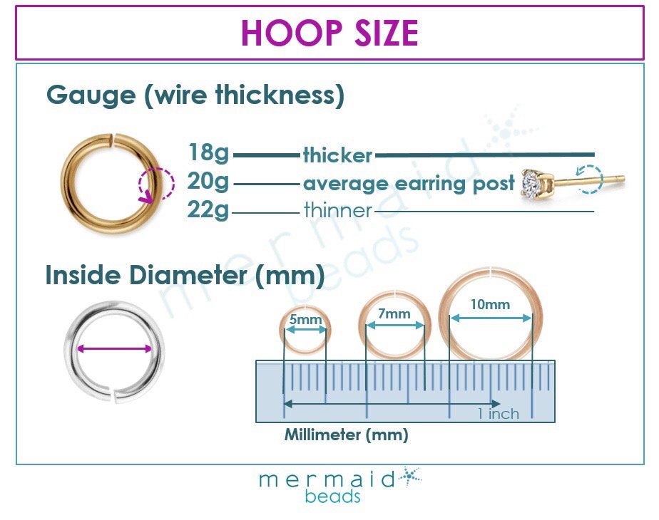 Cartilage Hoop Earrings Nose Ring Septum 3mm 4mm 5mm 6mm 7mm 8mm 9mm