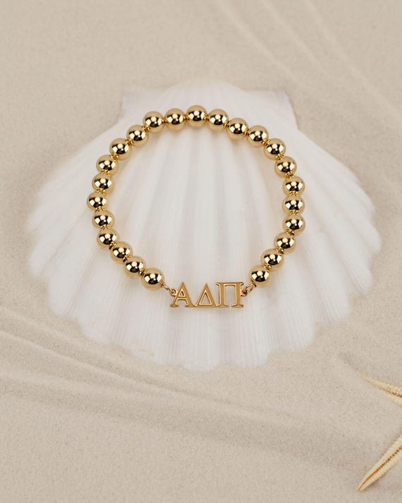 SORORITY beaded bracelet • personalized greek letters • perfect initiation gift • rush bid day jewelry • sorority merch • big lil sis gbig