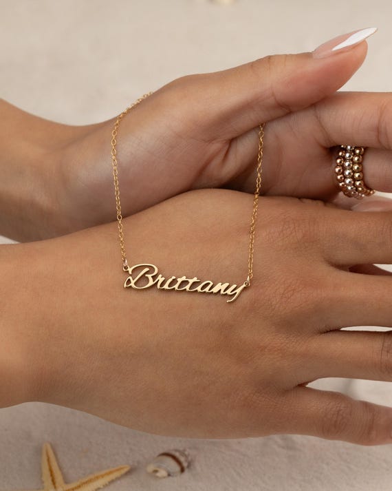 CUSTOM NAME NECKLACE • personalized name necklace • perfect gift for her • water resistant • layering necklace • wedding gift • NECC3CQCAp