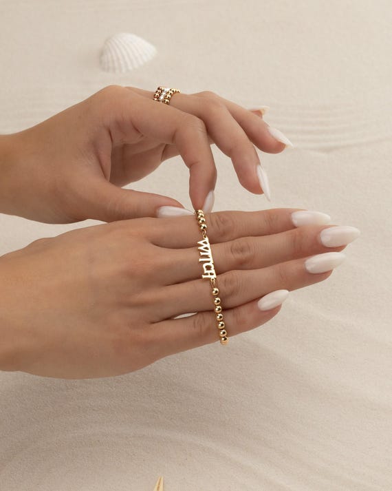 WITCH PERSONALIZED NAME beaded bracelet • perfect Halloween gift for her • Halloween costume necklace pendant • water resistant • BRBP3ABSV