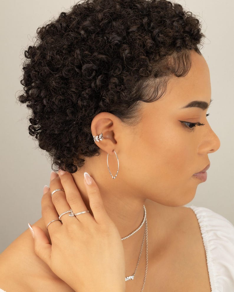 Ivy Leaf Ear Cuff • adjustable wrap • gold or silver • no piercing needed image 4