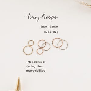 CARTILAGE HOOP EARRINGS • twist hoops • conch daith helix lobe rook septum tragus • gold rose gold sterling silver • 22g 20g 18g • PISH2AG