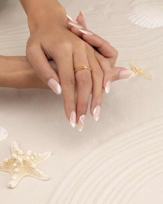 CITRINE RING 3MM • November birthstone • Scorpio Sagittarius • dainty friendship gift for her • stackable stretch water resistant • RIBS2AD