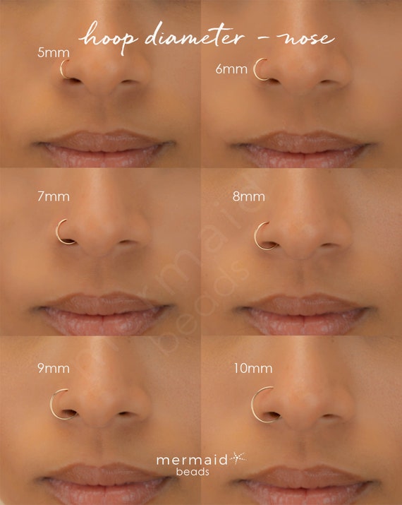 NOSE RING • seamless nose ring hoop • septum • gold nose ring • rose gold sterling silver • thin endless twist hoops • 22g 20g 18g • PISH2AQ