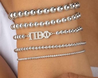 SORORITY GREEK LETTER beaded bracelet • personalized sorority gift • rush bid day initiation gift • Alpha Chi Omega Kappa Gamma BRBP3CKMIp