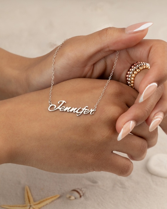 DAINTY NAME NECKLACE • personalized name necklace • perfect gift for her • water resistant layering necklace • bridesmaid gifts • NECC3COCAp