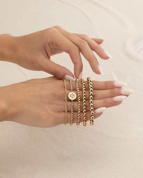 PAW PRINT CHARM beaded bracelet • perfect gift for cat mom cat lover dog lover • dainty stackable stretch and water resistant • BRBP3CH2AB