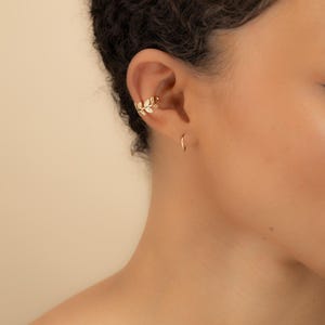 Ivy Leaf Ear Cuff • adjustable wrap • gold or silver • no piercing needed image 7