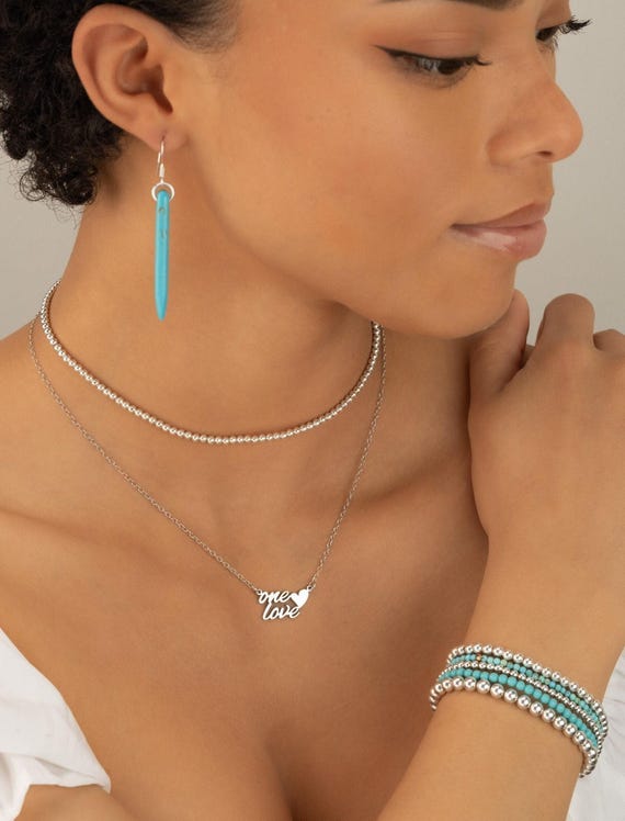 ONE LOVE necklace • personalized name, nickname or word jewelry • anniversary bridesmaid girlfriend couples • pride gift • water resistant