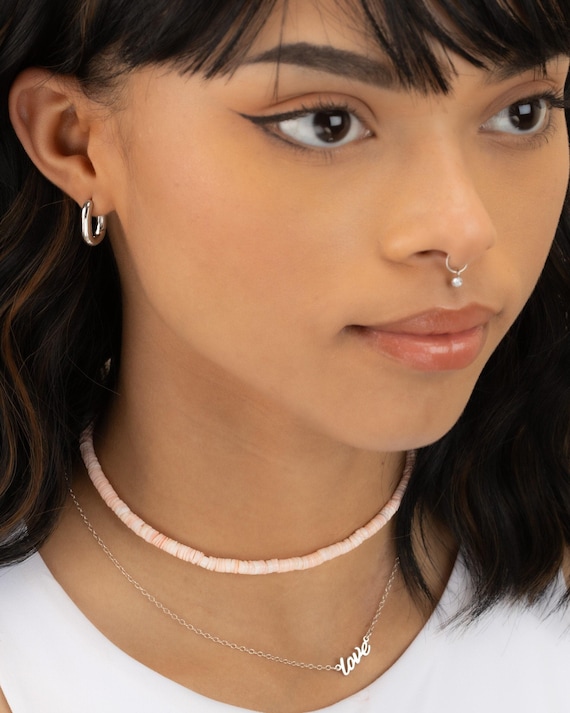 THICK HUGGIE EARRINGS oval • perfect gift for her • silver gold hoop earrings • clicker minimalist • nickel free water resistant • EAHU1AA