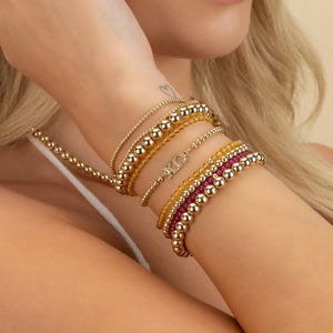 SORORITY GREEK LETTER beaded bracelet • sorority gift • Chi Omega Kappa Gamma Alpha Pi Beta Phi Delta Zeta Theta Sigma connector BRBP3CHMIp