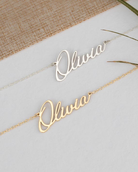 PERSONALIZED NAME NECKLACE • nickname or word • water resistant • statement jewelry • bridesmaid gifts • birthday gift
