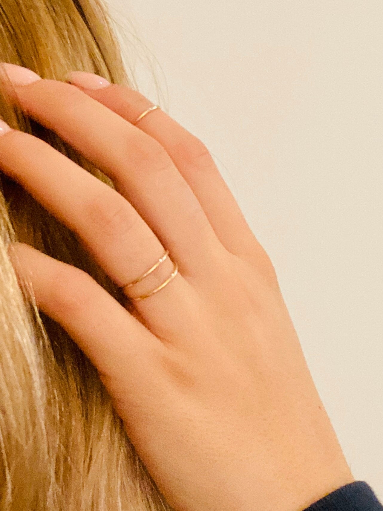 Toe Ring Tiny Thin Stacking Toe Rings Sterling Silver Gold | Etsy