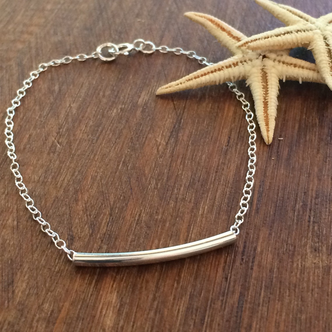 Sterling Silver Bracelet Silver Bar Bracelet 14k Gold Filled Etsy