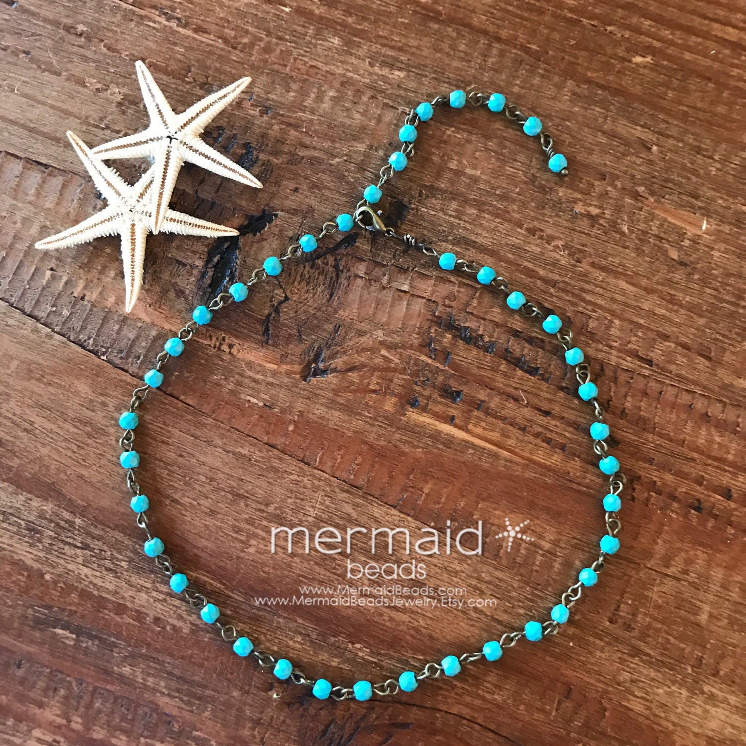 Layering Choker Boho Jewelry Turquoise Choker Necklace Gift Beaded Br…